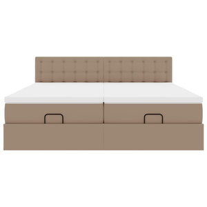 Οθωμανικό κρεβάτι με στρώματα Cappucino 200x200cm Faux Leather - Pakobazaar