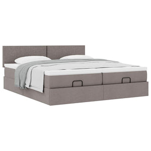 Οθωμανικό κρεβάτι με στρώματα Taupe 160x200cm ύφασμα - Pakobazaar