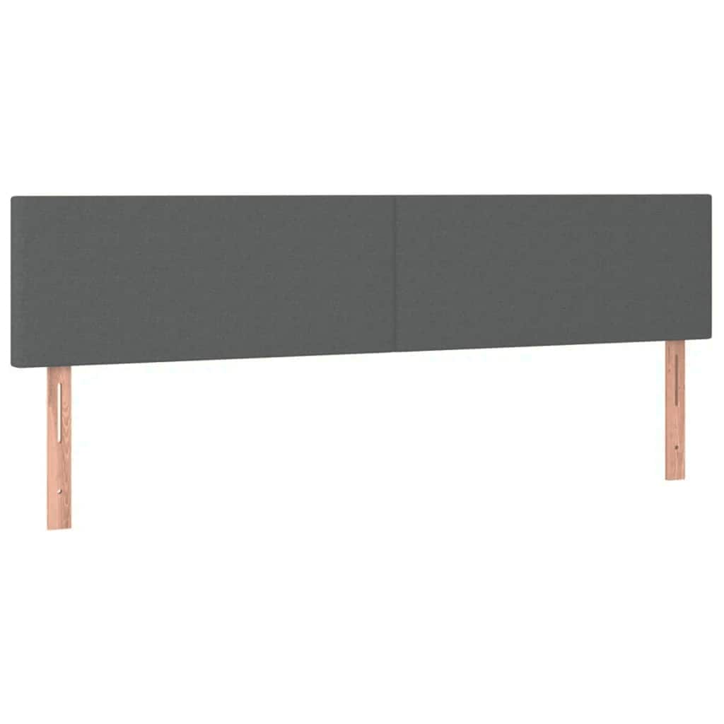 Οθωμανικό κρεβάτι με στρώματα Σκούρο γκρι 180x200cm ύφασμα