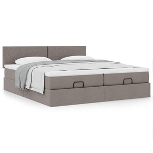 Οθωμανικό κρεβάτι με στρώματα Taupe 180x200cm ύφασμα