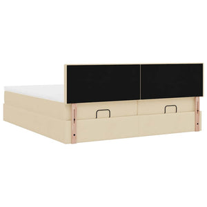 Οθωμανικό κρεβάτι με στρώματα Κρέμα 180x200cm ύφασμα