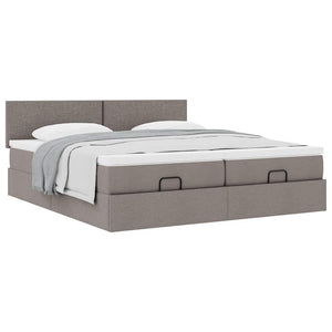 Οθωμανικό κρεβάτι με στρώματα Taupe 200x200cm ύφασμα