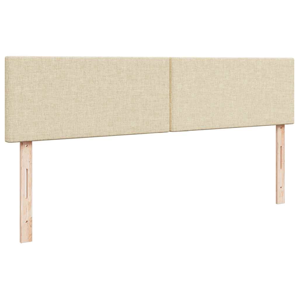 Οθωμανικό Κρεβάτι με Στρώματα Κρέμα 200x200cm Ύφασμα