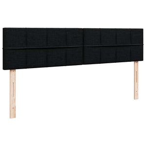 Οθωμανικό κρεβάτι με στρώματα Μαύρο 160x200cm Ύφασμα - Pakobazaar