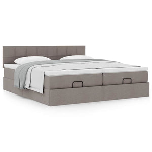 Οθωμανικό κρεβάτι με στρώματα Taupe 160x200cm ύφασμα
