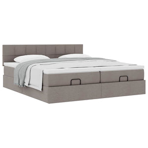 Οθωμανικό κρεβάτι με στρώματα Taupe 160x200cm ύφασμα