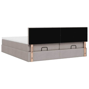 Οθωμανικό κρεβάτι με στρώματα Taupe 160x200cm ύφασμα