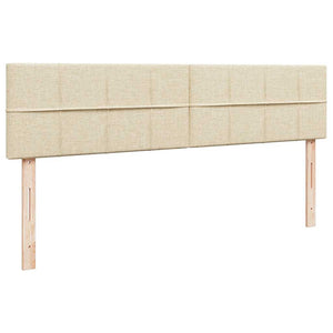 Οθωμανικό Κρεβάτι με Στρώματα Κρέμα 160x200cm Ύφασμα
