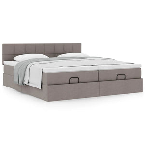 Οθωμανικό κρεβάτι με στρώματα Taupe 180x200cm ύφασμα