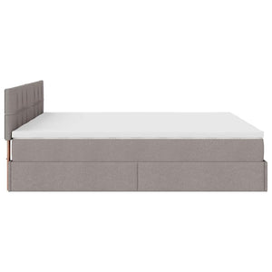 Οθωμανικό κρεβάτι με στρώματα Taupe 180x200cm ύφασμα