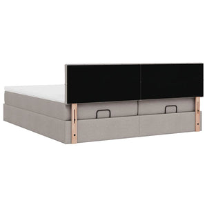 Οθωμανικό κρεβάτι με στρώματα Taupe 180x200cm ύφασμα