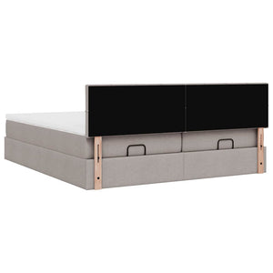 Οθωμανικό κρεβάτι με στρώματα Taupe 200x200cm ύφασμα - Pakobazaar