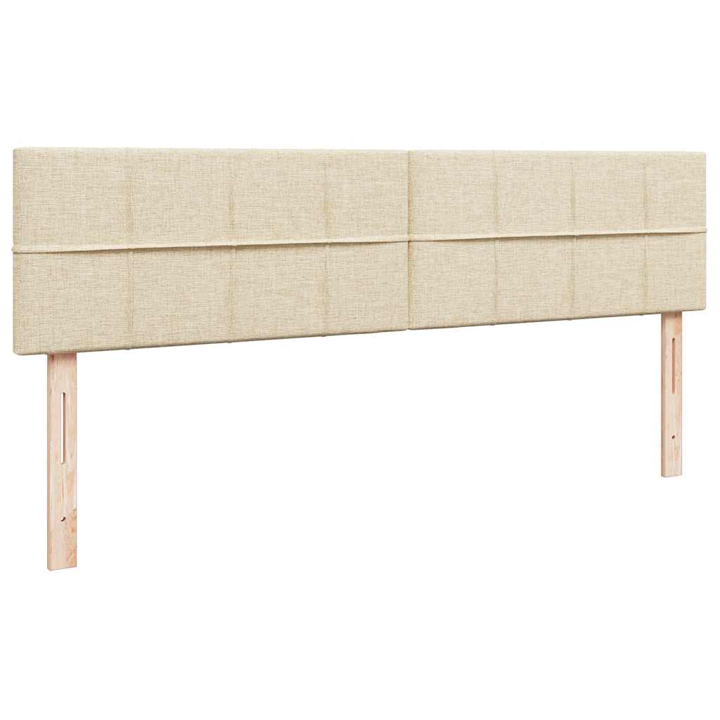 Οθωμανικό Κρεβάτι με Στρώματα Κρέμα 200x200cm Ύφασμα