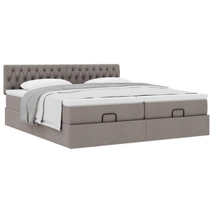 Οθωμανικό κρεβάτι με στρώματα Taupe 160x200cm ύφασμα - Pakobazaar