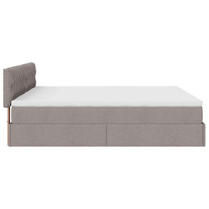 Οθωμανικό κρεβάτι με στρώματα Taupe 160x200cm ύφασμα - Pakobazaar