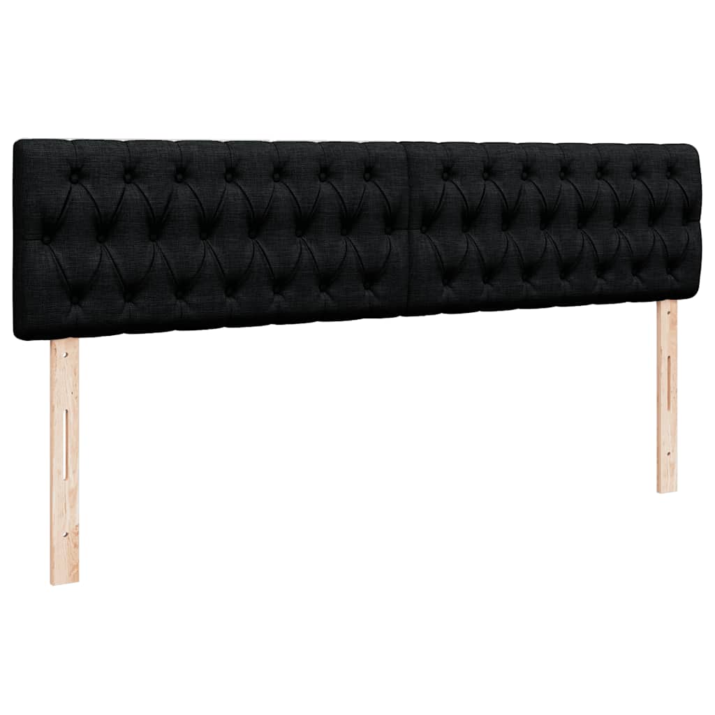 Οθωμανικό κρεβάτι με στρώματα Μαύρο 180x200cm Ύφασμα - Pakobazaar