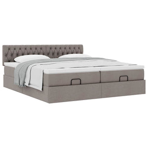 Οθωμανικό κρεβάτι με στρώματα Taupe 180x200cm ύφασμα