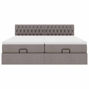 Οθωμανικό κρεβάτι με στρώματα Taupe 180x200cm ύφασμα