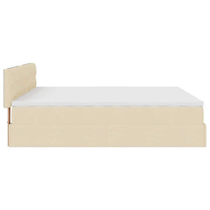Οθωμανικό κρεβάτι με στρώματα Κρέμα 180x200cm ύφασμα