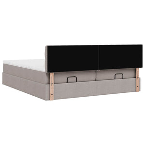 Οθωμανικό κρεβάτι με στρώματα Taupe 200x200cm ύφασμα - Pakobazaar