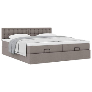 Οθωμανικό κρεβάτι με στρώματα Taupe 160x200cm ύφασμα - Pakobazaar