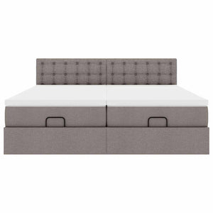 Οθωμανικό κρεβάτι με στρώματα Taupe 160x200cm ύφασμα - Pakobazaar