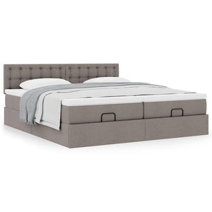 Οθωμανικό κρεβάτι με στρώματα Taupe 180x200cm ύφασμα