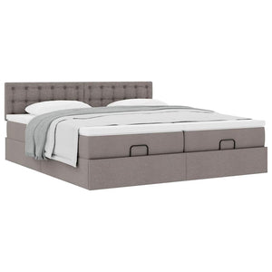 Οθωμανικό κρεβάτι με στρώματα Taupe 180x200cm ύφασμα