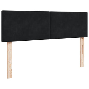 Οθωμανικό κρεβάτι με στρώματα Μαύρο 160x200cm Velvet