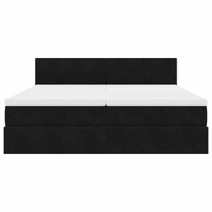 Οθωμανικό κρεβάτι με στρώματα Μαύρο 180x200cm Velvet - Pakobazaar