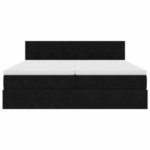 Οθωμανικό κρεβάτι με στρώματα Μαύρο 180x200cm Velvet - Pakobazaar
