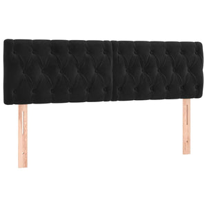 Οθωμανικό κρεβάτι με στρώματα Μαύρο 160x200cm Velvet