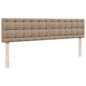Οθωμανικό κρεβάτι με στρώματα & LEDs Cappuccino Faux Leather