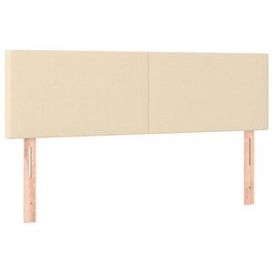 Οθωμανικό κρεβάτι με στρώμα & LEDs Cream 140x190cm Ύφασμα - Pakobazaar