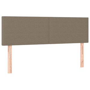 Οθωμανικό κρεβάτι με στρώμα & LEDs Taupe 140x200 cm Ύφασμα - Pakobazaar