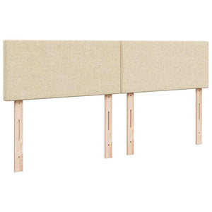 Οθωμανικό κρεβάτι με στρώμα & LEDs Cream 160x200cm ύφασμα - Pakobazaar