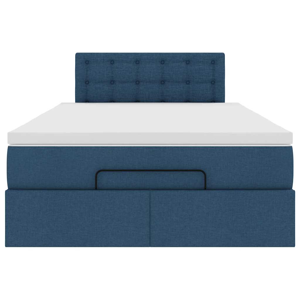 Οθωμανικό κρεβάτι με στρώμα & LEDs Μπλε 120x200 cm Ύφασμα - Pakobazaar