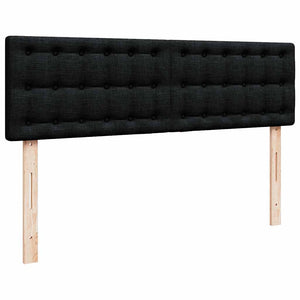Οθωμανικό κρεβάτι με στρώμα & LEDs Μαύρο 140x190 cm Ύφασμα - Pakobazaar
