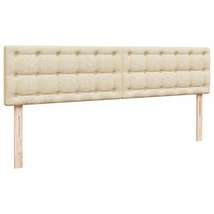Οθωμανικό κρεβάτι με στρώμα & LEDs Cream 160x200cm ύφασμα - Pakobazaar