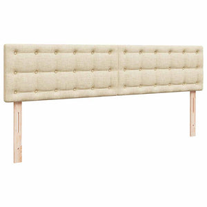 Οθωμανικό κρεβάτι με στρώμα & LEDs Cream 180x200cm ύφασμα - Pakobazaar