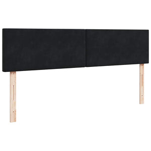 Οθωμανικό κρεβάτι με στρώμα & LEDs Μαύρο 160x200cm Velvet - Pakobazaar