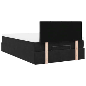 Οθωμανικό κρεβάτι με στρώμα & LEDs Μαύρο 120x190cm Velvet - Pakobazaar