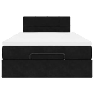 Οθωμανικό κρεβάτι με στρώμα & LEDs Μαύρο 120x190cm Velvet - Pakobazaar
