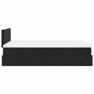Οθωμανικό κρεβάτι με στρώμα & LEDs Μαύρο 120x190cm Velvet - Pakobazaar