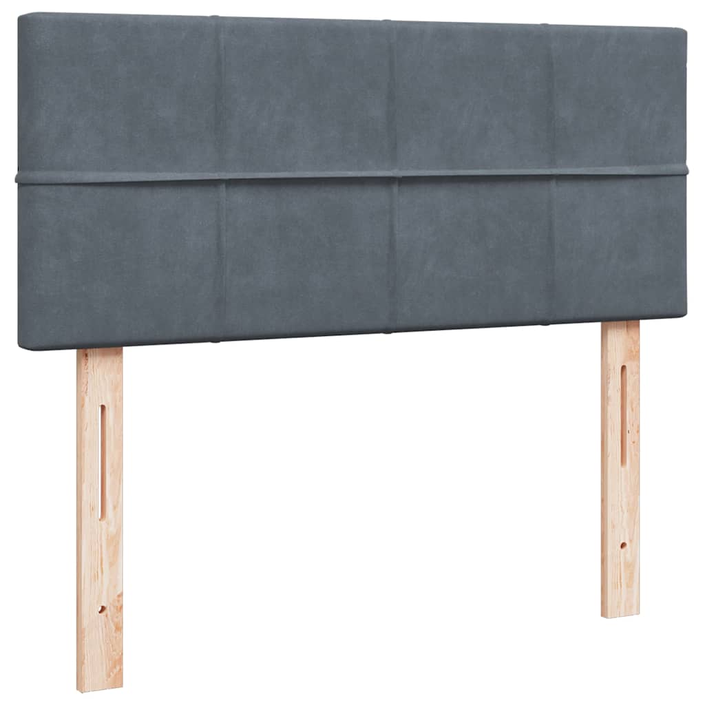 Οθωμανικό κρεβάτι με στρώμα & LEDs Σκούρο γκρι 120x200cm Velvet - Pakobazaar