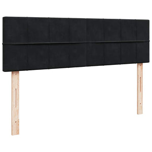 Οθωμανικό κρεβάτι με στρώμα & LEDs Μαύρο 140x190cm Velvet - Pakobazaar