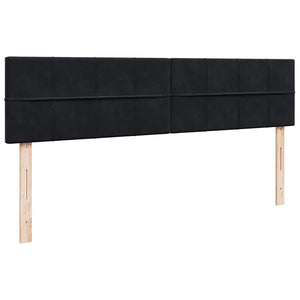 Οθωμανικό κρεβάτι με στρώμα & LEDs Μαύρο 160x200cm Velvet - Pakobazaar