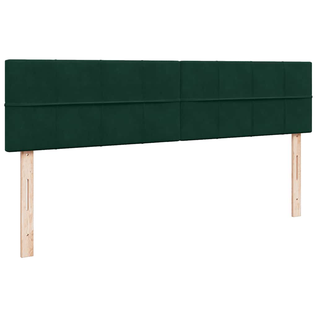 Οθωμανικό κρεβάτι με στρώμα & LEDs Dark Green 180x200cm Velvet