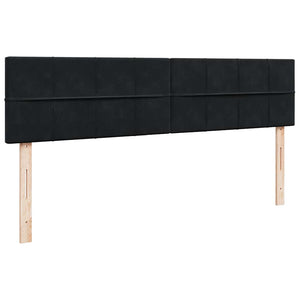 Οθωμανικό κρεβάτι με στρώματα & LEDs Μαύρο 200x200cm Velvet