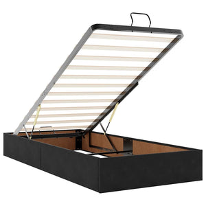 Οθωμανικό κρεβάτι με στρώμα & LEDs Μαύρο 90x190cm Velvet - Pakobazaar